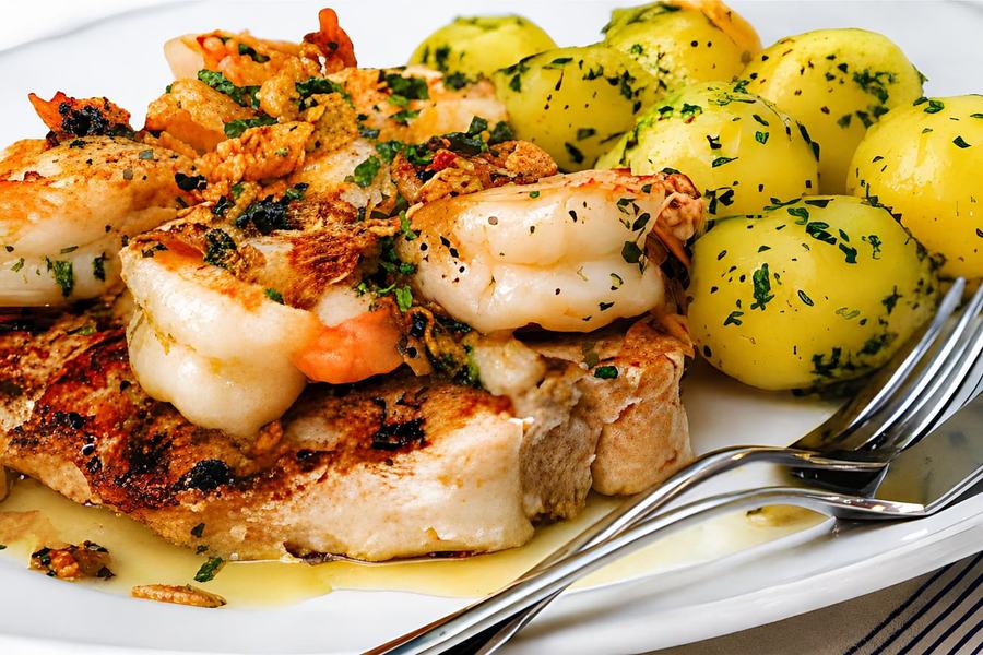 Camarão com Batatas da Casa da Coló